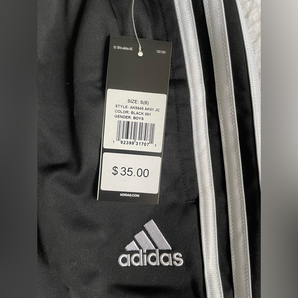 Adidas boys joggers, size S/8, brand new with tags - Picture 2 of 3